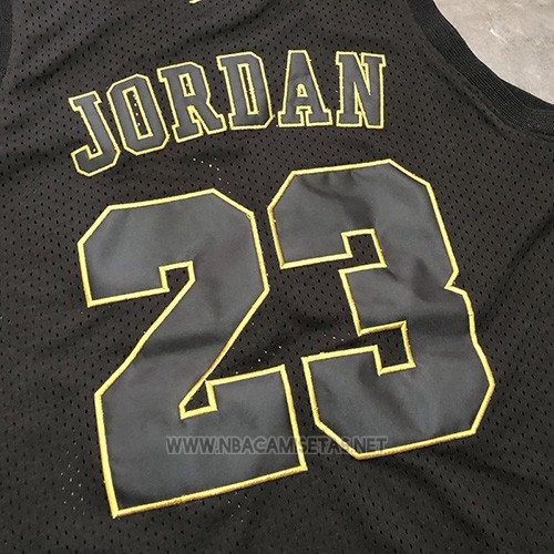 Camiseta Michael Jordan NO 23 Negro Oro
